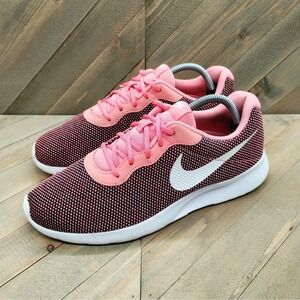 Nike Tanjun Athletic Sneakers Womens Size 11 Black Pink Glaze Running Glam‎